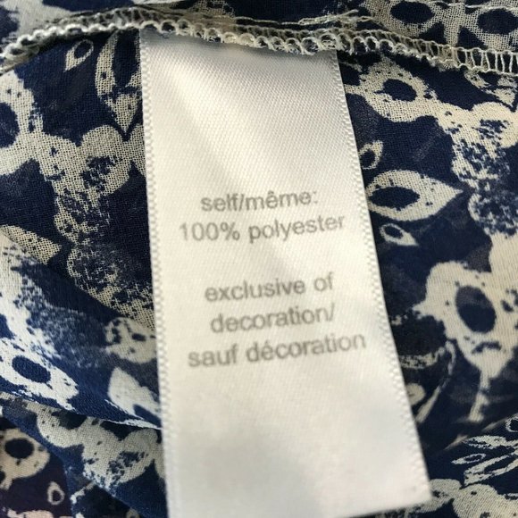 Maurices Paisley Boho Sheer Strappy Blue Blouse  S - Picture 4 of 5